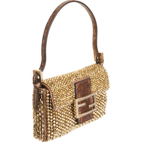 fendi beaded baguette handbag|fendi baguette cloth handbag.